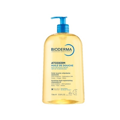 BIODERMA Atoderm Huile De Douche Shower Gel Soothes and Moisturizes Dry, Sensitive Skin 1l