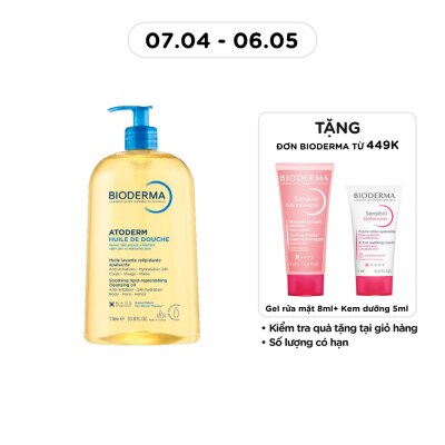 BIODERMA - Dầu Tắm Bioderma Làm Sạch, Làm Dịu Và Dưỡng Ẩm Cho Da Khô, Da Nhạy Cảm Atoderm Huile De Douche 1L