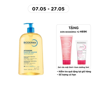 BIODERMA - Dầu Tắm Bioderma Làm Sạch, Làm Dịu Và Dưỡng Ẩm Cho Da Khô, Da Nhạy Cảm Atoderm Huile De Douche 1L