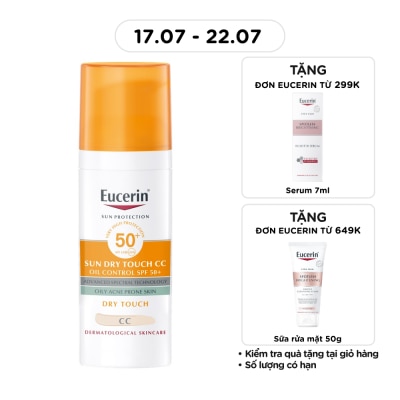 EUCERIN - Kem Chống Nắng Eucerin Tông Màu Tự Nhiên Làm Đều Màu Da CC Sun Cream SPF50+ 50ml image