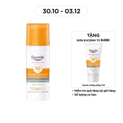 EUCERIN Kem Chống Nắng Eucerin Tông Màu Tự Nhiên Làm Đều Màu Da CC Sun Cream SPF50+ 50ml