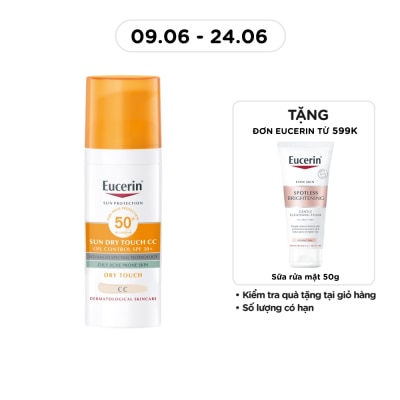 EUCERIN - Kem Chống Nắng Eucerin Tông Màu Tự Nhiên Làm Đều Màu Da CC Sun Cream SPF50+ 50ml