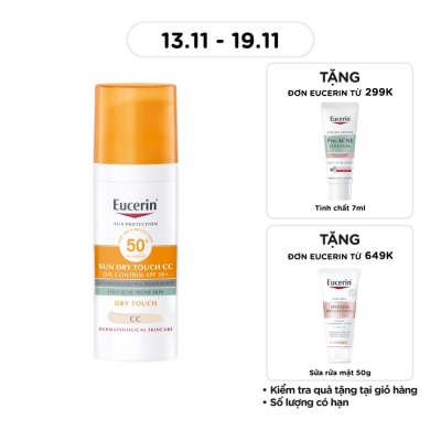 EUCERIN Kem Chống Nắng Eucerin Tông Màu Tự Nhiên Làm Đều Màu Da CC Sun Cream SPF50+ 50ml