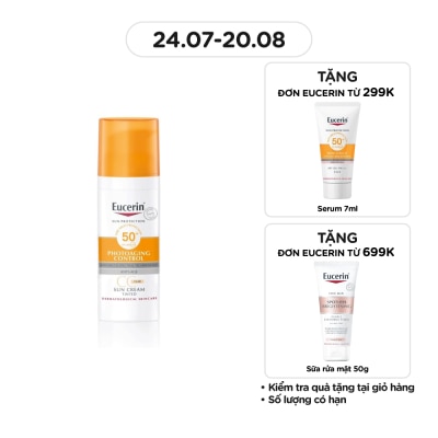 EUCERIN Kem Chống Nắng Eucerin Tông Màu Tự Nhiên Làm Đều Màu Da CC Sun Cream SPF50+ 50ml