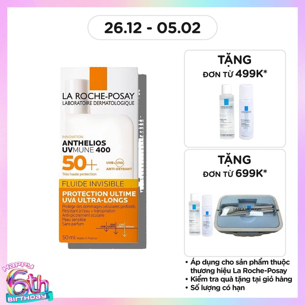 Sữa Chống Nắng La Roche-Posay Mỏng Nhẹ Bảo Vệ Da Tối Ưu Anthelios UVMune 400 SPF50+ 50ml