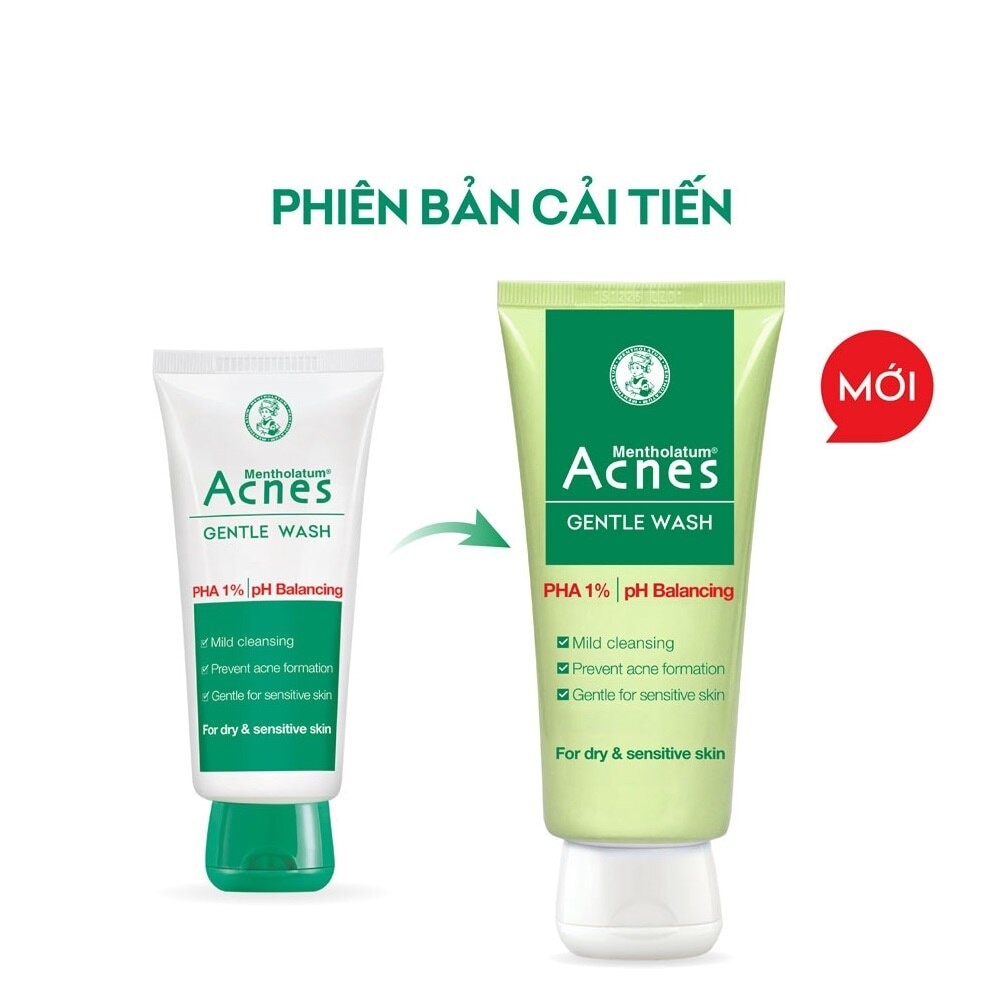 Gel Rửa Mặt Acnes Ngăn Ngừa Mụn Cho Da Khô & Da Nhạy Cảm Gentle Wash 100g