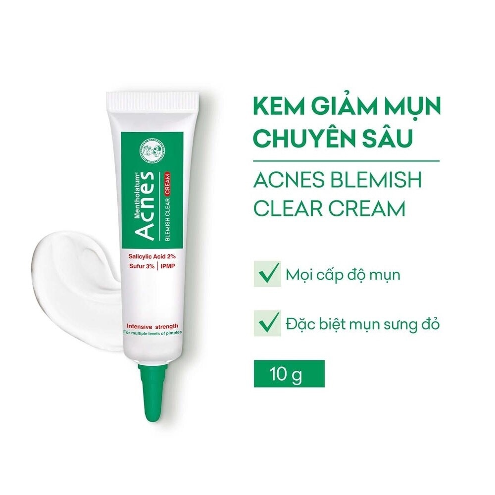 Kem Chấm Mụn Acnes Giảm Mụn Chuyên Sâu Blemish Clear Cream 10g