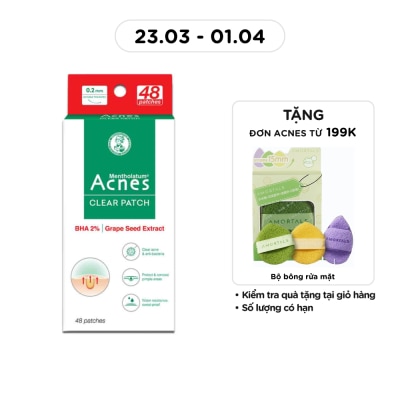 ACNES - Miếng Dán Mụn Acnes 3 Tác Động Clear Patch 48 Miếng