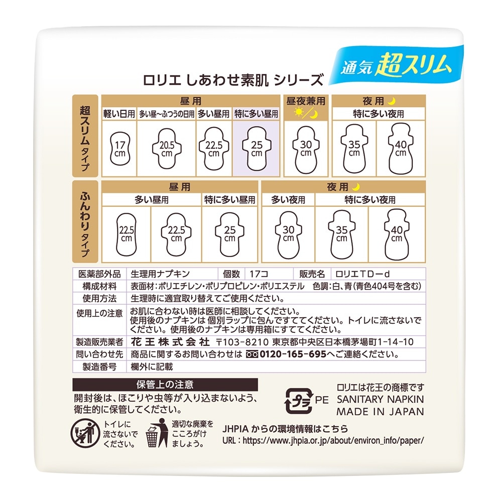 Happy Skin Ultra Slim Day Sanitary 25cm 17 Pieces