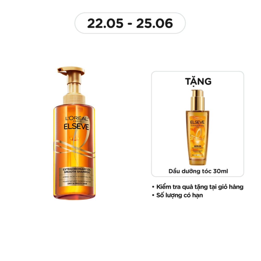 Dầu Gội L'oreal Paris Extraordinary Oil Dưỡng Tóc Suôn Mượt 440ml