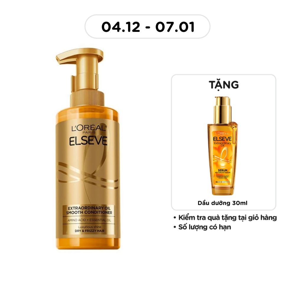Dầu Xả L'oreal Paris Extraordinary Oil Dưỡng Tóc Suôn Mượt 440ml
