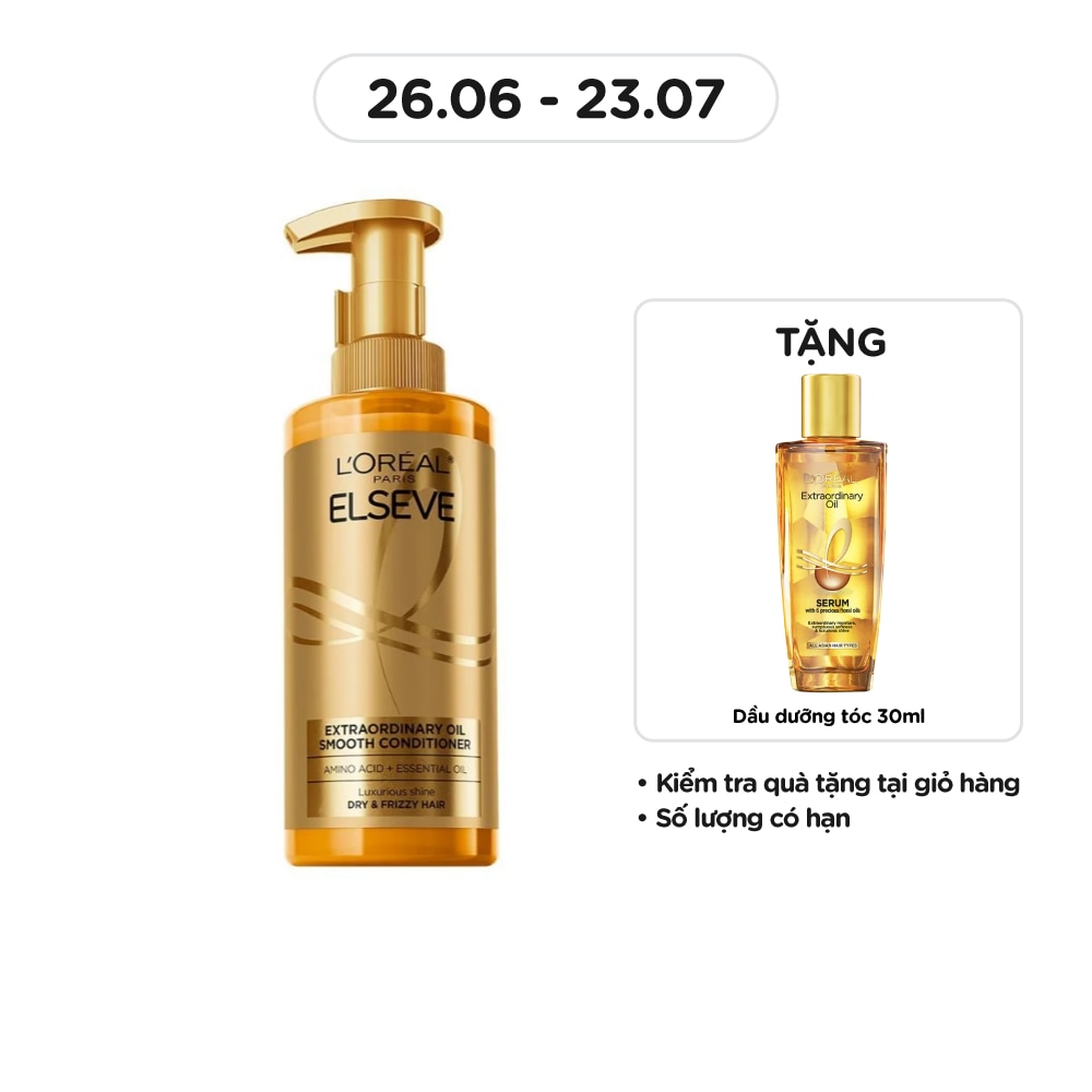 Dầu Xả L'oreal Paris Extraordinary Oil Dưỡng Tóc Suôn Mượt 440ml