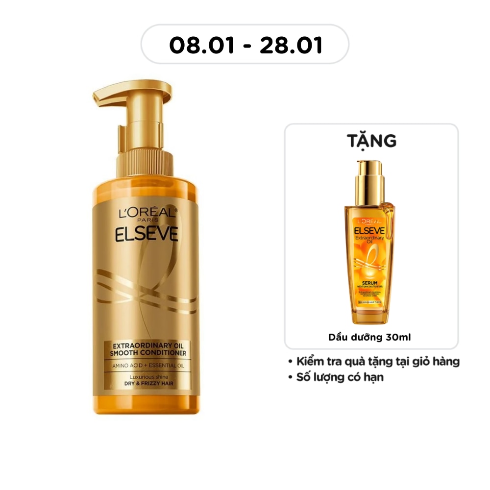 Dầu Xả L'oreal Paris Extraordinary Oil Dưỡng Tóc Suôn Mượt 440ml
