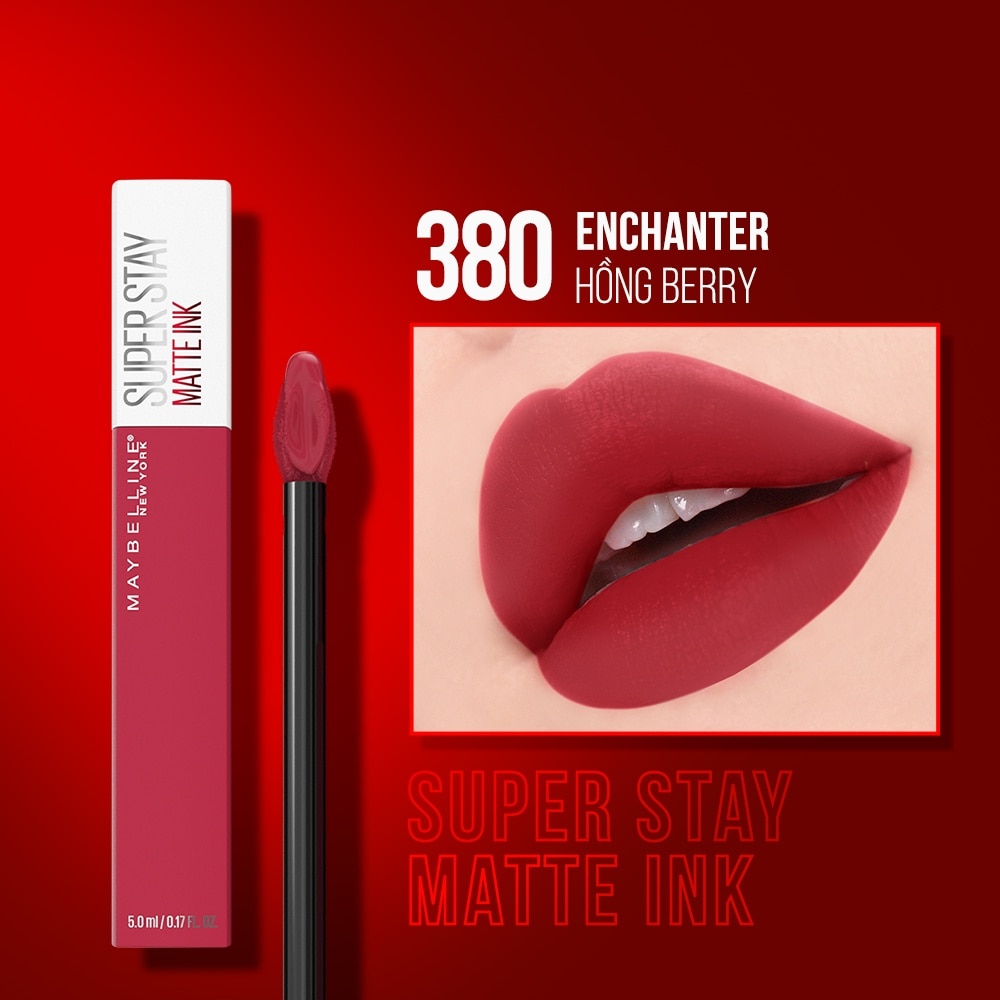 Son Kem Lì Maybelline New York Superstay Matte Ink Brooklyn Blush 5ml .#380 Enchanter