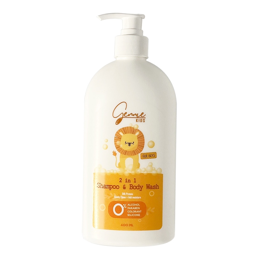 Dầu Tắm Gội Toàn Thân Gennie Kids 2in1 Cho Bé Trai 400ml