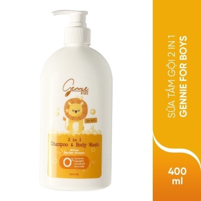 GENNIE Dầu Tắm Gội Toàn Thân Gennie Kids 2in1 Cho Bé Trai 400ml