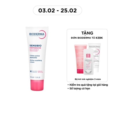 BIODERMA Kem Dưỡng Ẩm Bioderma Làm Dịu Dành Cho Da Nhạy Cảm Sensibio Defensive 40ml