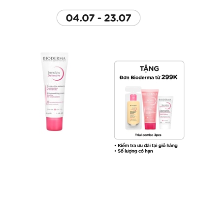 BIODERMA Kem Dưỡng Ẩm Bioderma Làm Dịu Dành Cho Da Nhạy Cảm Sensibio Defensive 40ml