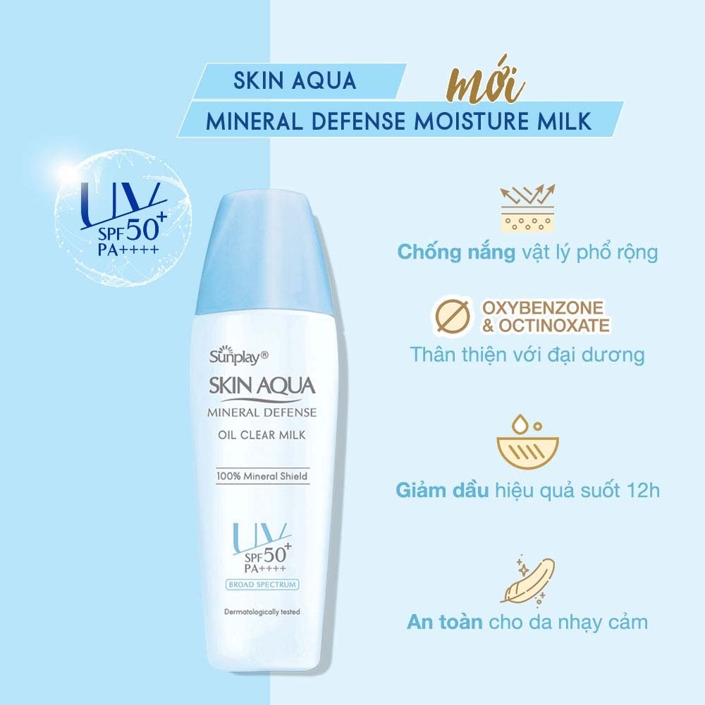 Skin Aqua Mineral Defense Oil Clear Milk SPF50+ PA++++ 25g