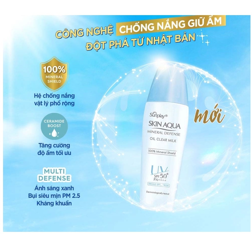 Skin Aqua Mineral Defense Oil Clear Milk SPF50+ PA++++ 25g