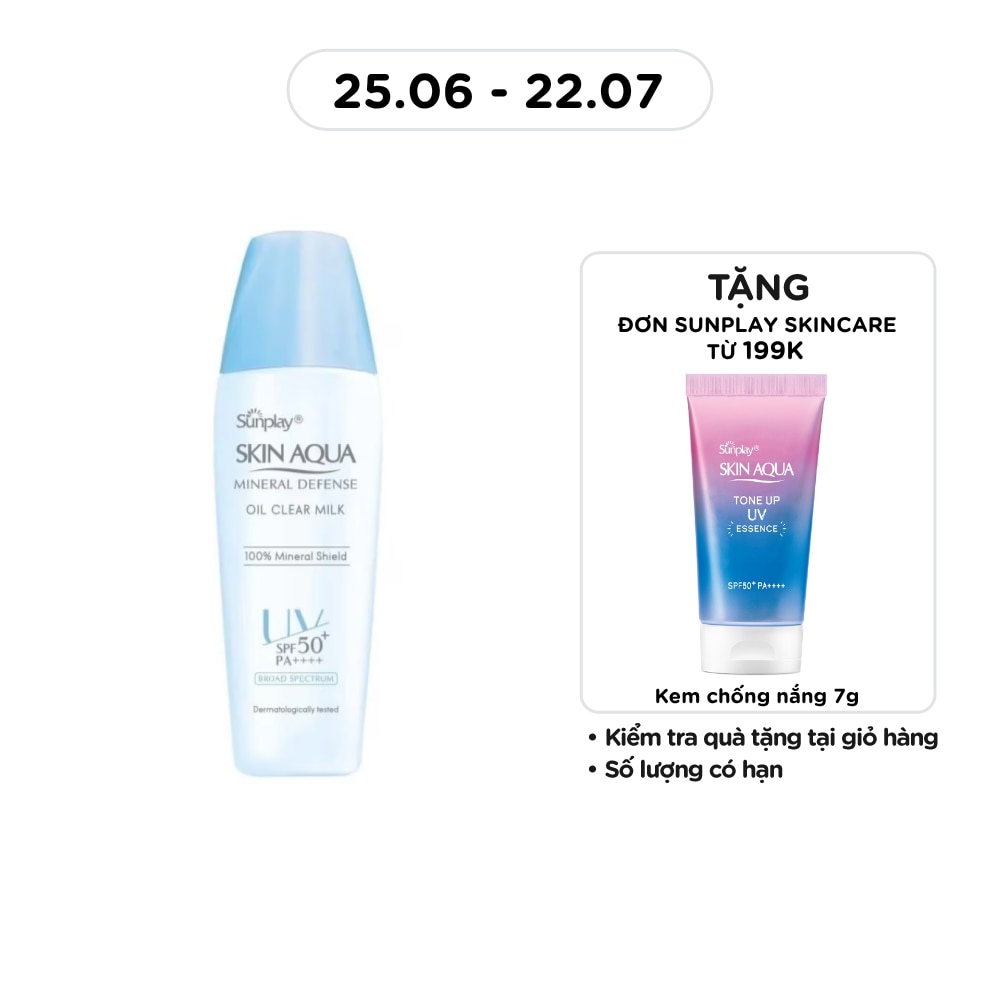 Skin Aqua Mineral Defense Oil Clear Milk SPF50+ PA++++ 25g image