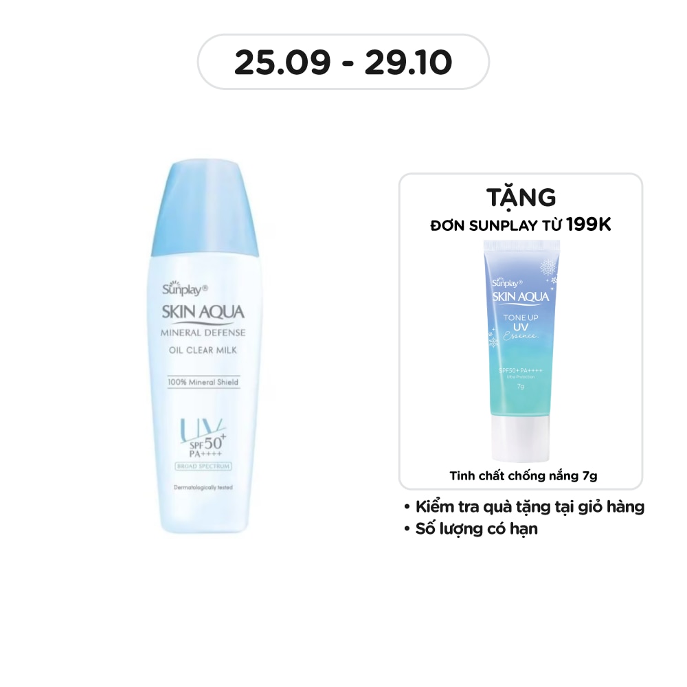 Skin Aqua Mineral Defense Oil Clear Milk SPF50+ PA++++ 25g
