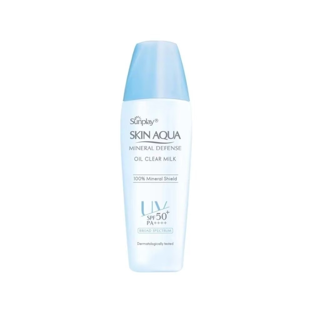 Sữa Chống Nắng Vật Lý Sunplay Skin Aqua Giảm Dầu Mineral Defense Oil Clear Milk SPF50+ PA++++ 25g