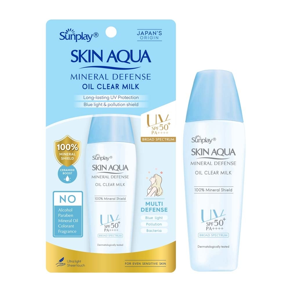 Skin Aqua Mineral Defense Oil Clear Milk SPF50+ PA++++ 25g