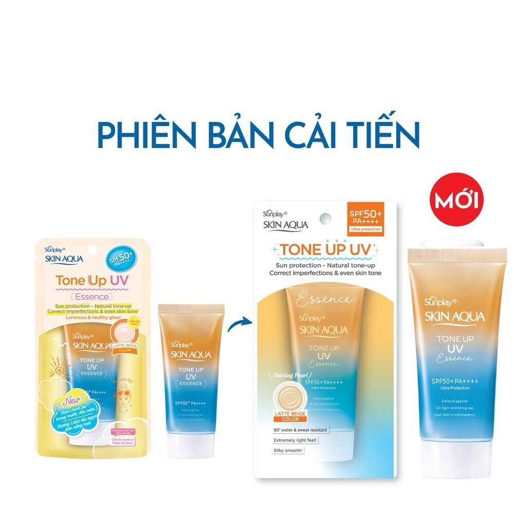 Tinh Chất Chống Nắng Sunplay Skin Aqua Hiệu Chỉnh Sắc Da Tone Up UV Latte Beige SPF50+ PA++++ 50g