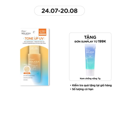 SUNPLAY Sữa Chống Nắng Sunplay Skin Aqua Hiệu Chỉnh Sắc Da Tone Up UV Milk Latte Beige SPF50+ PA++++ 50g