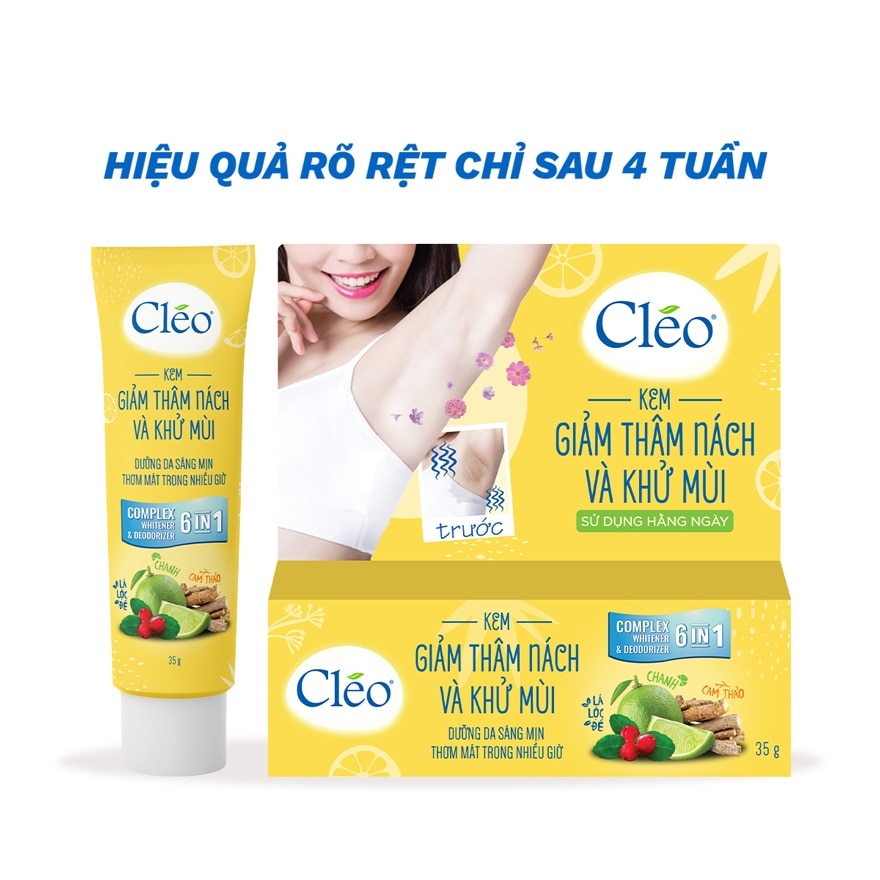 Kem Giảm Thâm Nách và Khử Mùi Cléo Dưỡng Da Sáng Mịn và Thơm Mát 35g