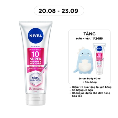 NIVEA - Body Serum Extra Bright 10 Super Vitamin & Skin Foods Glow Perfection 170ml image