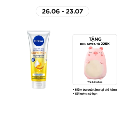 NIVEA Tinh Chất Dưỡng Thể Nivea Vitamin Body Serum Extra Bright Super C+ 170ml