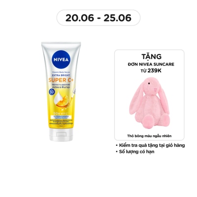 NIVEA Tinh Chất Dưỡng Thể Nivea Vitamin Body Serum Extra Bright Super C+ 170ml