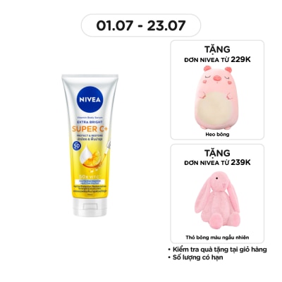 NIVEA Tinh Chất Dưỡng Thể Nivea Vitamin Body Serum Extra Bright Super C+ 170ml