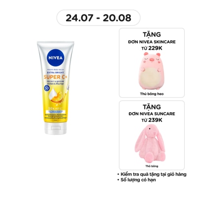 NIVEA Tinh Chất Dưỡng Thể Nivea Vitamin Body Serum Extra Bright Super C+ 170ml