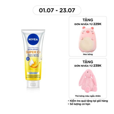 NIVEA Tinh Chất Dưỡng Thể Nivea Vitamin Body Serum Extra Bright Super C+ 300ml