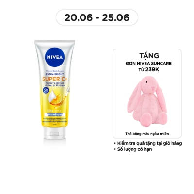 NIVEA Tinh Chất Dưỡng Thể Nivea Vitamin Body Serum Extra Bright Super C+ 300ml