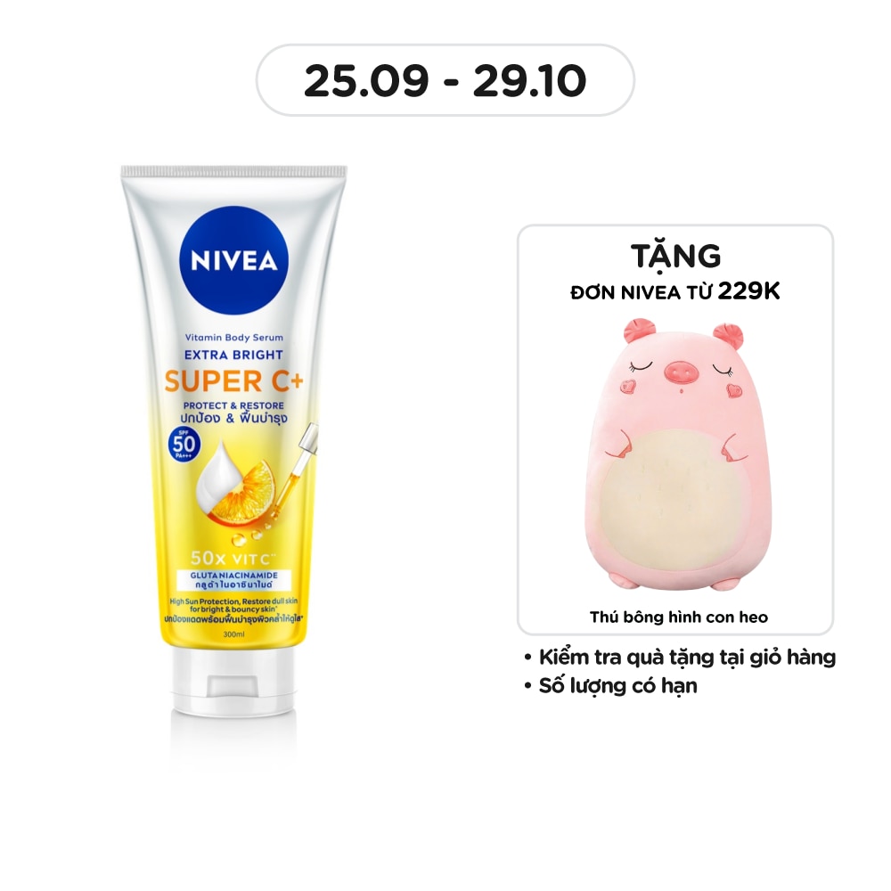 Tinh Chất Dưỡng Thể Nivea Vitamin Body Serum Extra Bright Super C+ 300ml
