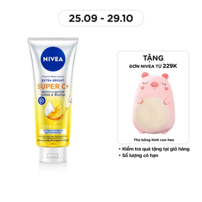 NIVEA Tinh Chất Dưỡng Thể Nivea Vitamin Body Serum Extra Bright Super C+ 300ml