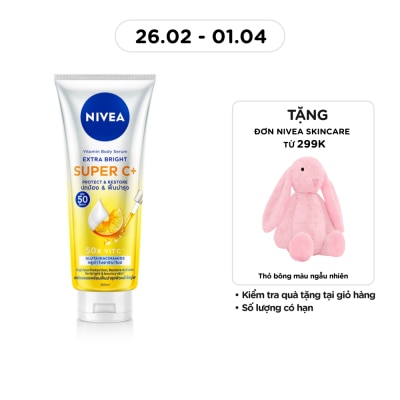 NIVEA Tinh Chất Dưỡng Thể Nivea Vitamin Body Serum Extra Bright Super C+ 300ml