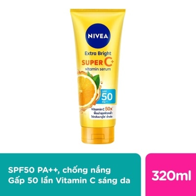 NIVEA Tinh Chất Dưỡng Thể Nivea Sáng Da Extra Bright Super C+ Vitamin Serum SPF50 PA+++ 320ml