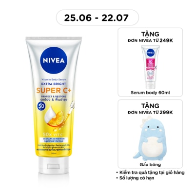 NIVEA - Tinh Chất Dưỡng Thể Nivea Vitamin Body Serum Extra Bright Super C+ 300ml
