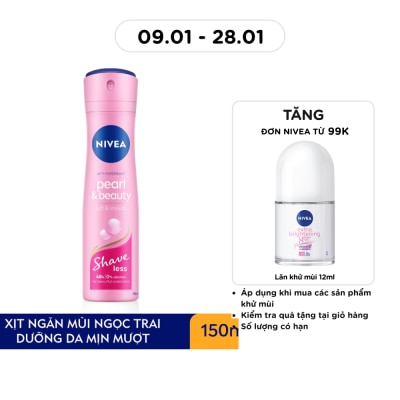 NIVEA Xịt Ngăn Mùi Nivea Shaveless Ngọc Trai Đẹp Quyến Rũ 150ml