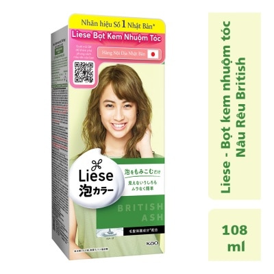 LIESE Bọt Kem Nhuộm Tóc Thời Trang Liese 108ml .# Nâu Rêu British