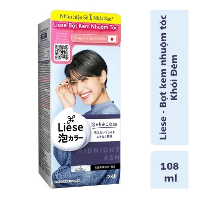 LIESE Bọt Kem Nhuộm Tóc Thời Trang Liese 108ml .# Khói Đêm