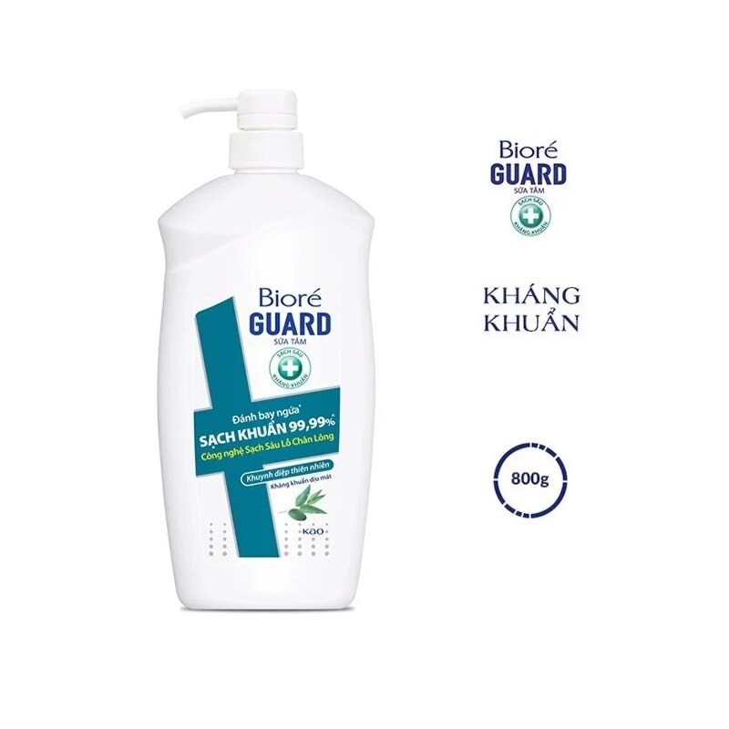 Sữa Tắm Biore Guard Sạch Sâu Kháng Khuẩn Hương Khuynh Diệp Thiên Nhiên 800g