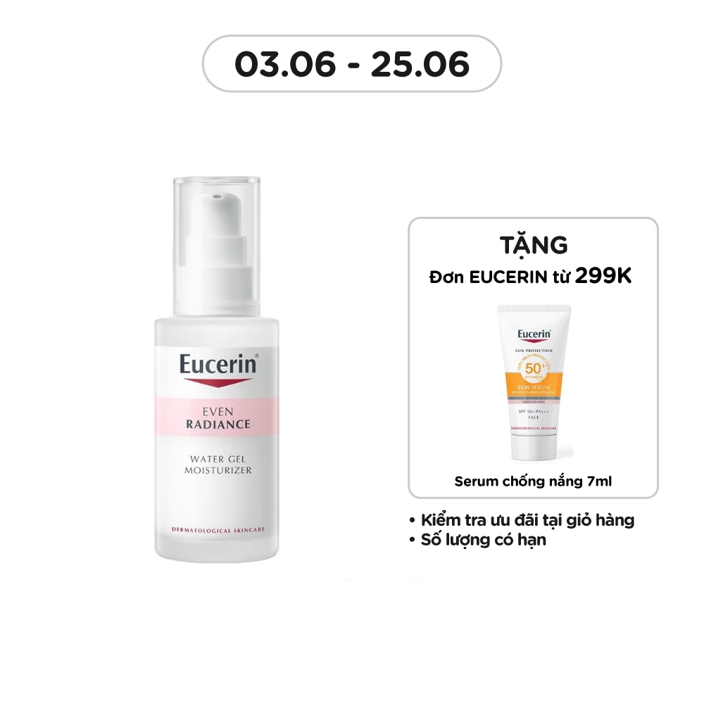 Gel Eucerin Cấp Ẩm Và Dưỡng Sáng Da Even Radiance Water Gel Moisturizer 50ml