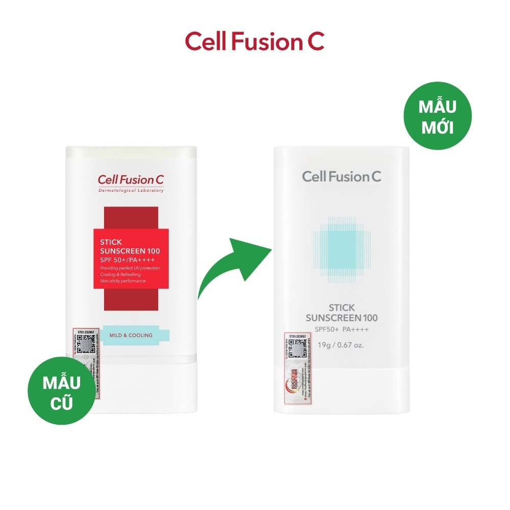 Sáp Chống Nắng Cell Fusion C Dạng Thỏi Cho Mọi Loại Da Stick Sunscreen 100 SPF 50+/PA++++ 19g