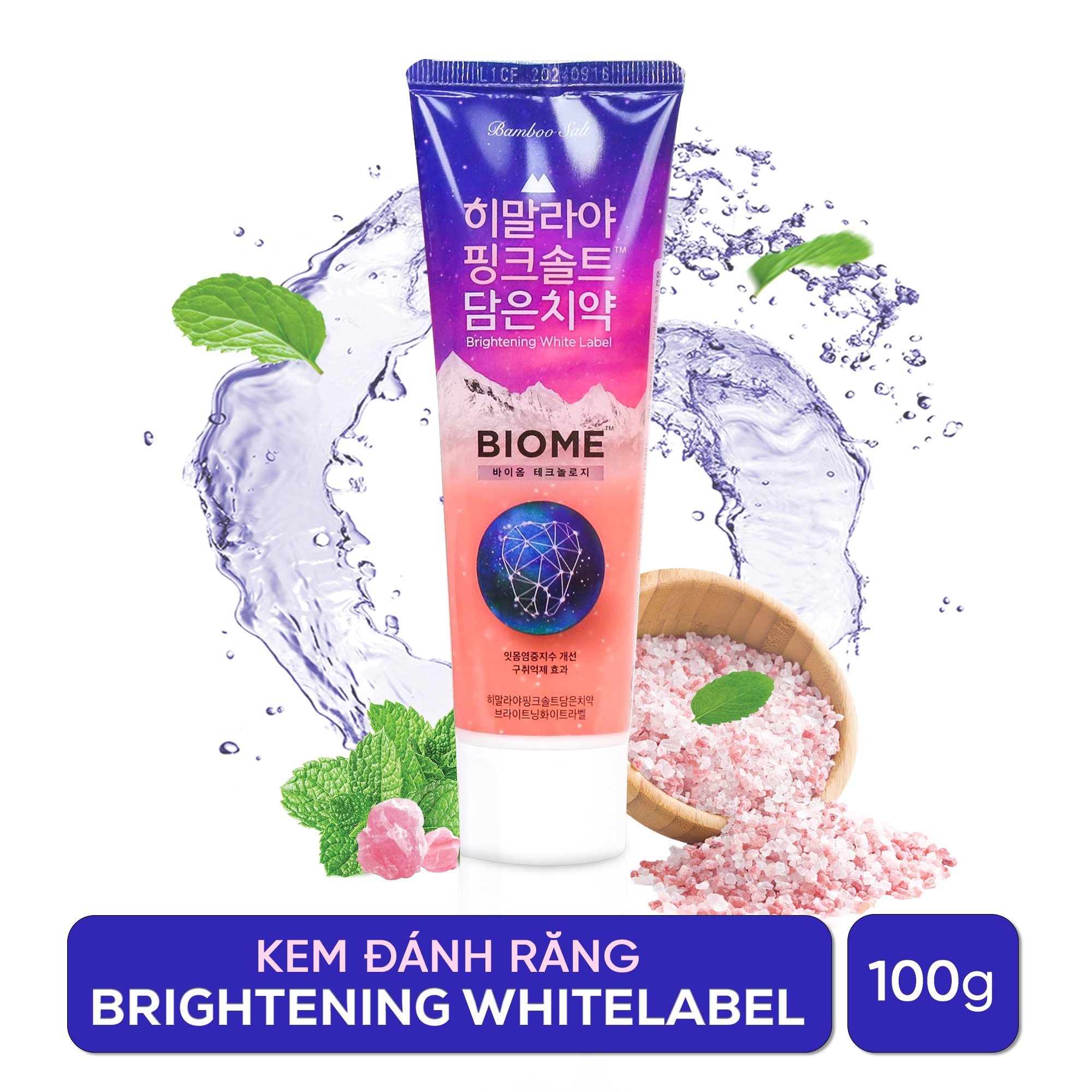 Salt Himalaya Pinksalt Toothpaste Brightening White Label 100g